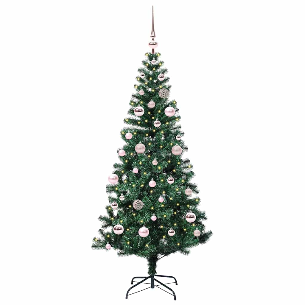 Vidaxx sapin de Noël artificiel illuminé vert 150 cm PVC et métal