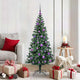 Vidaxx sapin de Noël artificiel illuminé vert 150 cm PVC et métal