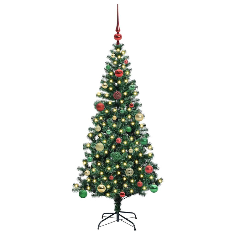 Vidaxx sapin de Noël artificiel illuminé vert 150 cm PVC et métal