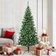 VidaXL sapin de Noël artificiel illuminé vert 180 cm PVC et métal