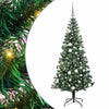 VidaXL sapin de Noël artificiel illuminé vert 180 cm PVC et métal