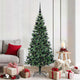 VidaXL sapin de Noël artificiel illuminé vert 180 cm PVC et métal