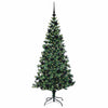 VidaXL sapin de Noël artificiel illuminé vert 180 cm PVC et métal