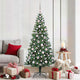 VidaXL sapin de Noël artificiel illuminé vert 180 cm PVC et métal