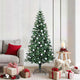 VidaXL sapin de Noël artificiel illuminé vert 180 cm PVC et métal