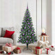 VidaXL sapin de Noël artificiel illuminé vert 180 cm PVC et métal
