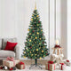 Vidaxx sapin de Noël artificiel illuminé vert 210 cm PVC et métal