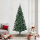 Vidaxx sapin de Noël artificiel illuminé vert 210 cm PVC et métal