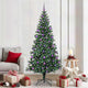 Vidaxx sapin de Noël artificiel illuminé vert 210 cm PVC et métal