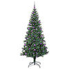 Vidaxx sapin de Noël artificiel illuminé vert 210 cm PVC et métal