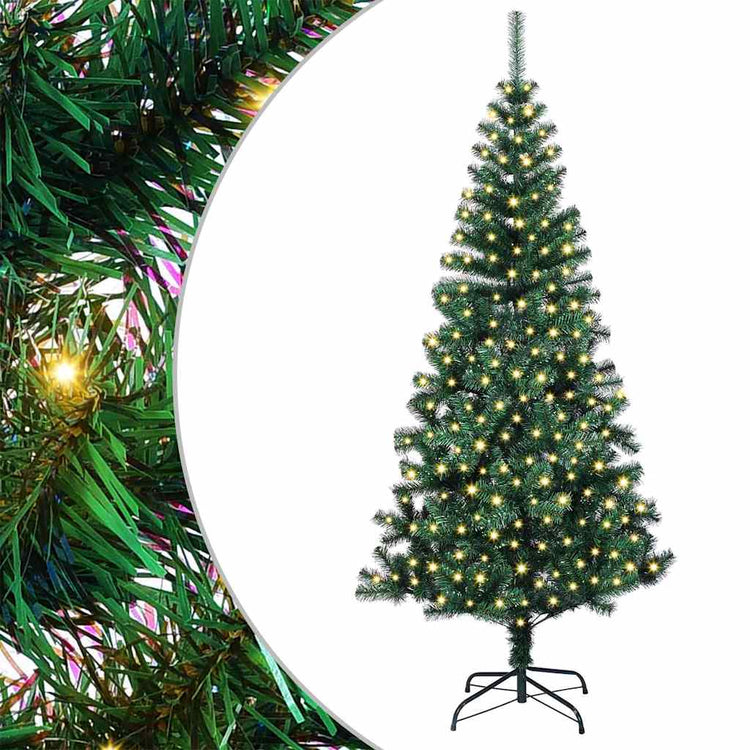 Vidaxx sapin de Noël artificiel illuminé vert 240 cm PVC et métal