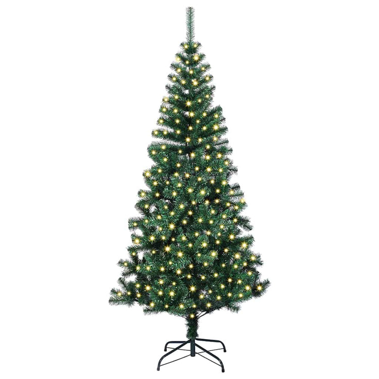 Vidaxx sapin de Noël artificiel illuminé vert 240 cm PVC et métal