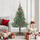 Vidaxx sapin de Noël artificiel neige tressé avec lumière LED 150 cm