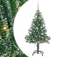 Vidaxx sapin de Noël artificiel neige tressé avec lumière LED 150 cm