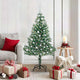 Vidaxx sapin de Noël artificiel neige tressé avec lumière LED 150 cm