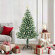 Vidaxx sapin de Noël artificiel neige tressé avec lumière LED 150 cm