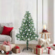 Vidaxx sapin de Noël artificiel neige tressé avec lumière LED 150 cm