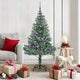 Vidaxx sapin de Noël artificiel neige tressé avec lumière LED 150 cm