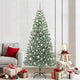 Vidaxx sapin de Noël artificiel neige tressé avec lumière LED 210 cm