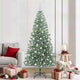 Vidaxx sapin de Noël artificiel neige tressé avec lumière LED 210 cm