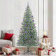 Vidaxx sapin de Noël artificiel neige tressé avec lumière LED 210 cm
