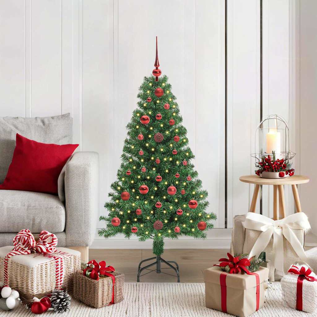Vidaxx sapin de Noël artificiel vert 120 cm PVC et acier et plastique