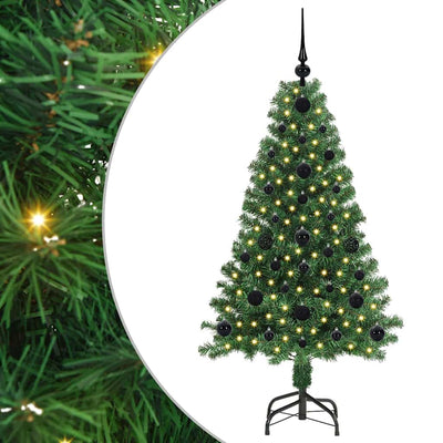 Vidaxx sapin de Noël artificiel vert 120 cm PVC et acier et plastique