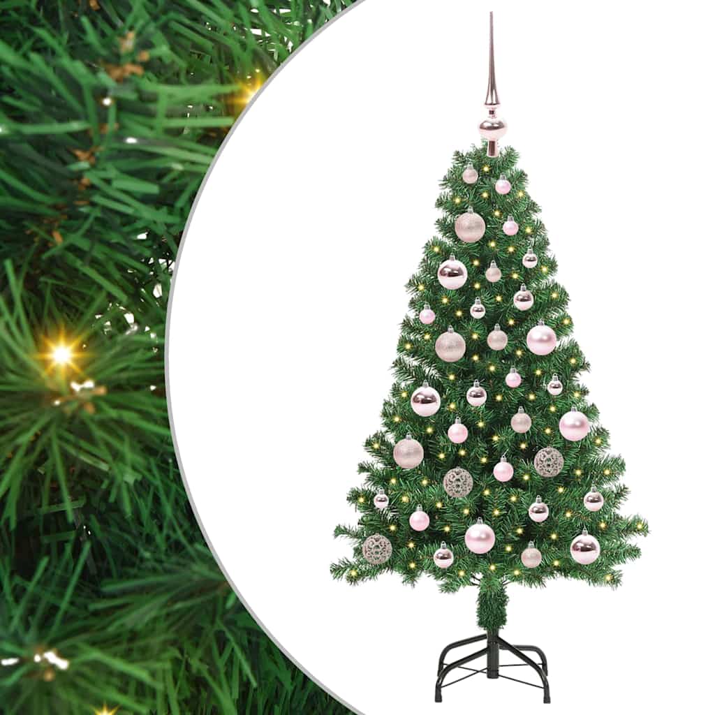 Vidaxx sapin de Noël artificiel vert 120 cm PVC et acier et plastique