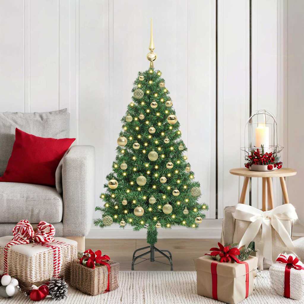 Vidaxx sapin de Noël artificiel vert 120 cm PVC et acier et plastique