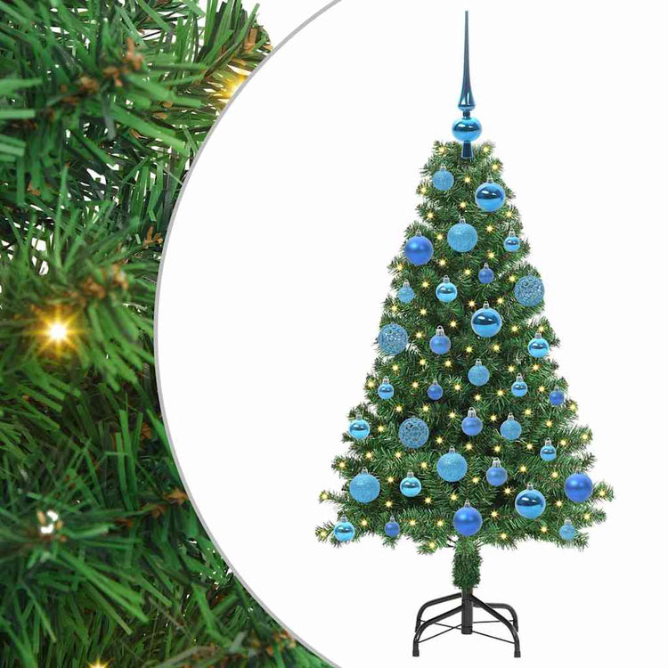 Vidaxx sapin de Noël artificiel vert 120 cm PVC et acier et plastique