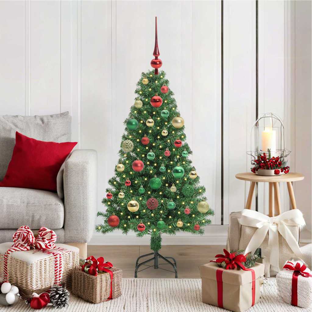 Vidaxx sapin de Noël artificiel vert 120 cm PVC et acier et plastique