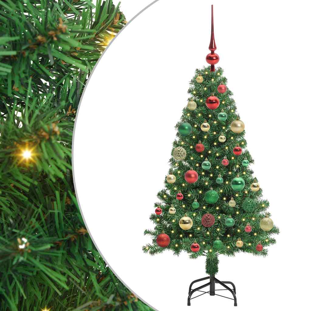 Vidaxx sapin de Noël artificiel vert 120 cm PVC et acier et plastique