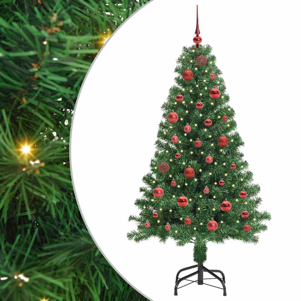 Vidaxx sapin de Noël artificiel vert 150 cm PVC et acier et plastique