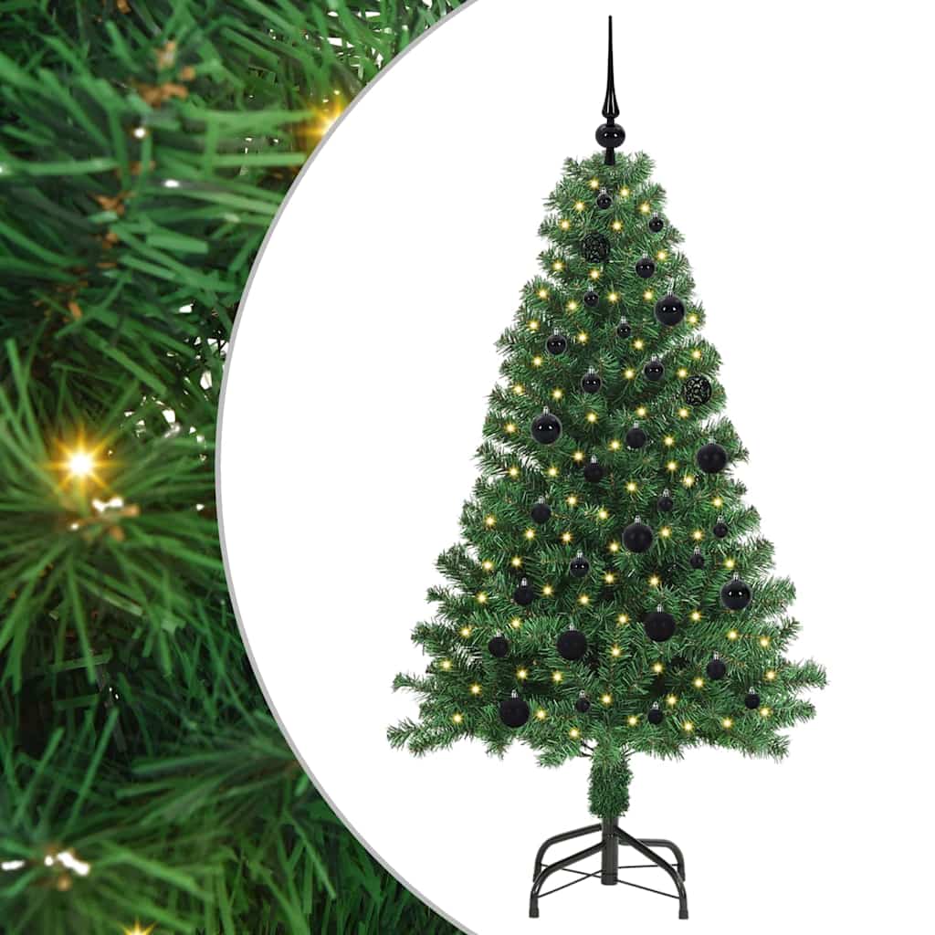 Vidaxx sapin de Noël artificiel vert 150 cm PVC et acier et plastique