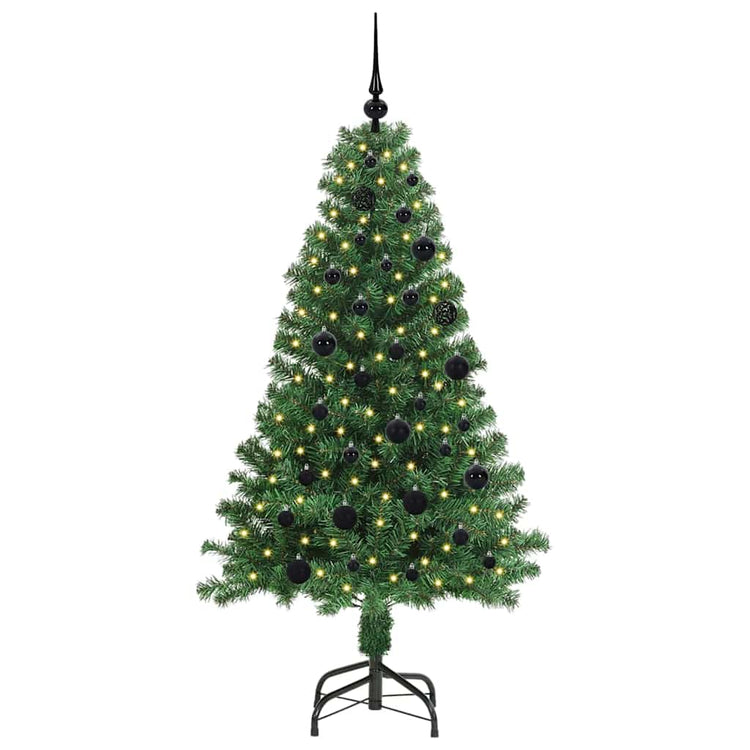 Vidaxx sapin de Noël artificiel vert 150 cm PVC et acier et plastique