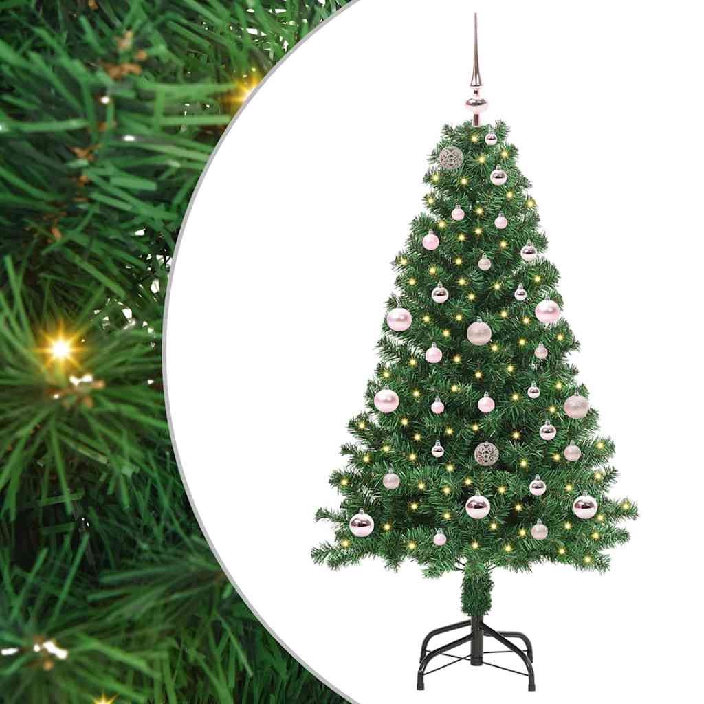 Vidaxx sapin de Noël artificiel vert 150 cm PVC et acier et plastique