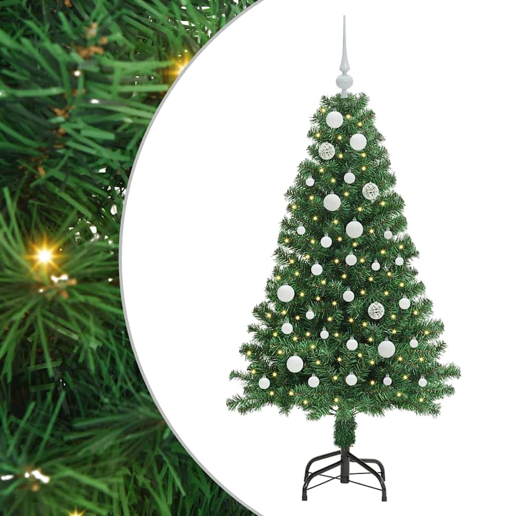 Vidaxx sapin de Noël artificiel vert 150 cm PVC et acier et plastique