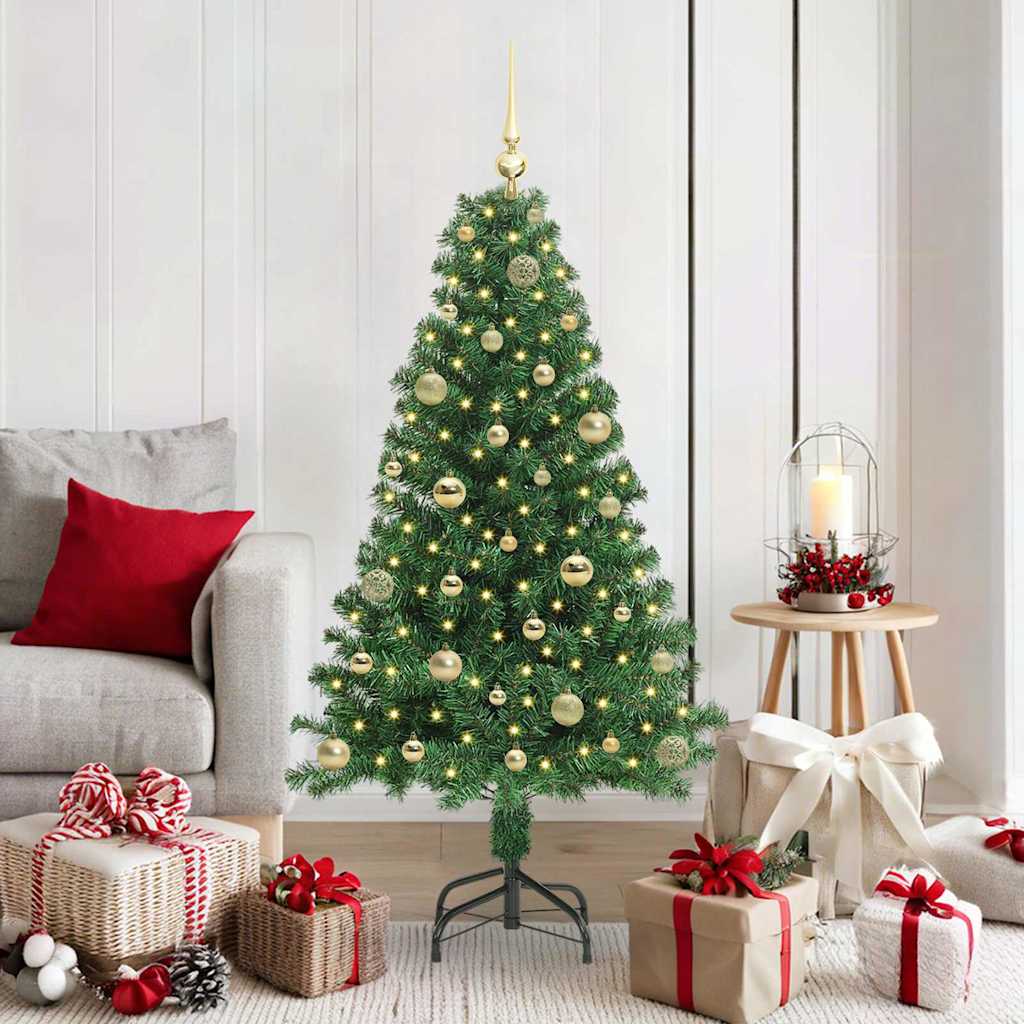 Vidaxx sapin de Noël artificiel vert 150 cm PVC et acier et plastique
