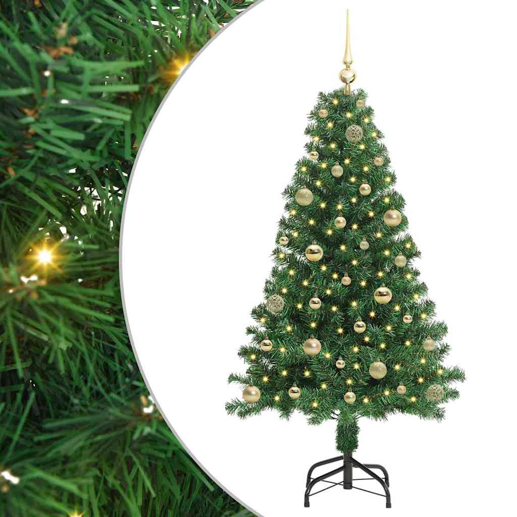 Vidaxx sapin de Noël artificiel vert 150 cm PVC et acier et plastique