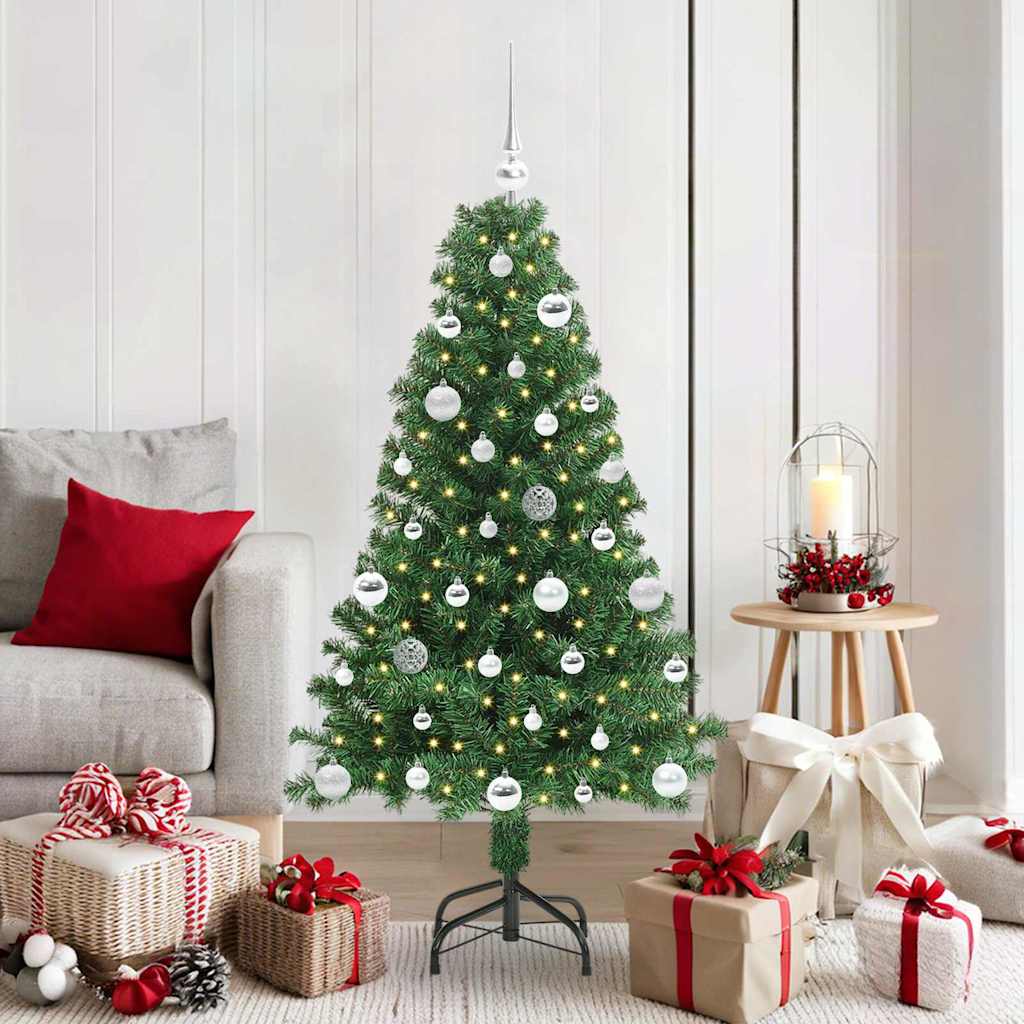 Vidaxx sapin de Noël artificiel vert 150 cm PVC et acier et plastique