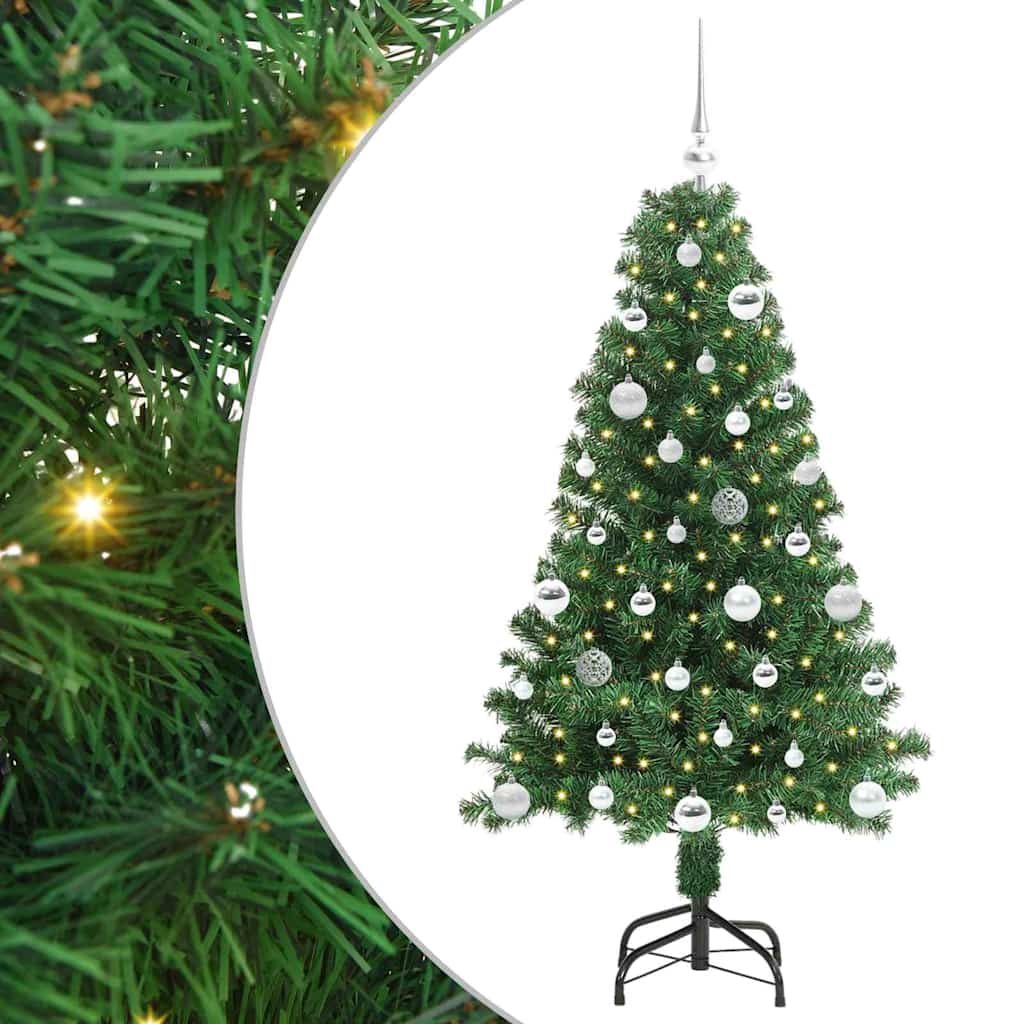 Vidaxx sapin de Noël artificiel vert 150 cm PVC et acier et plastique