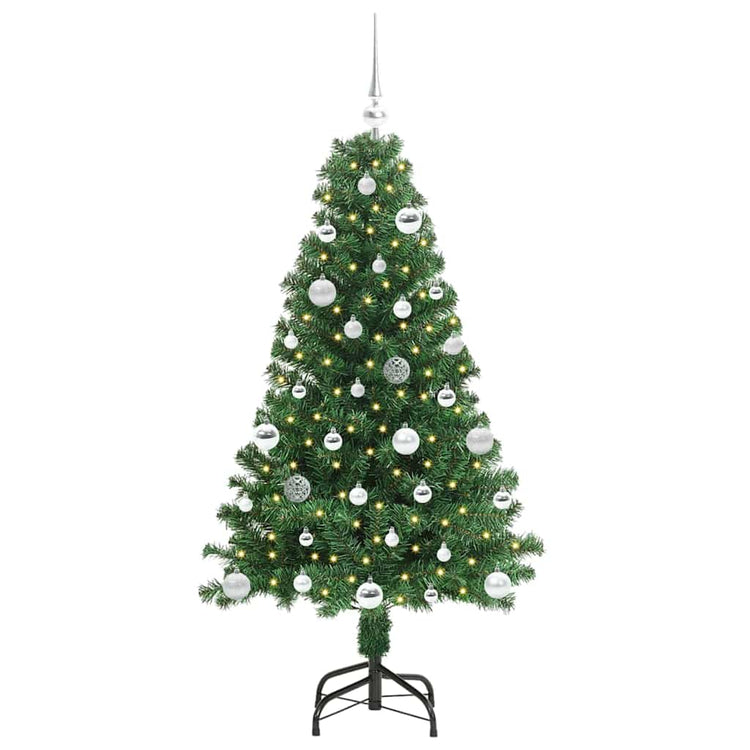 Vidaxx sapin de Noël artificiel vert 150 cm PVC et acier et plastique
