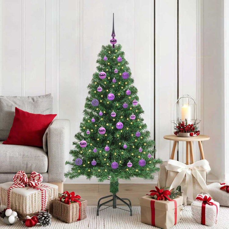 Vidaxx sapin de Noël artificiel vert 150 cm PVC et acier et plastique