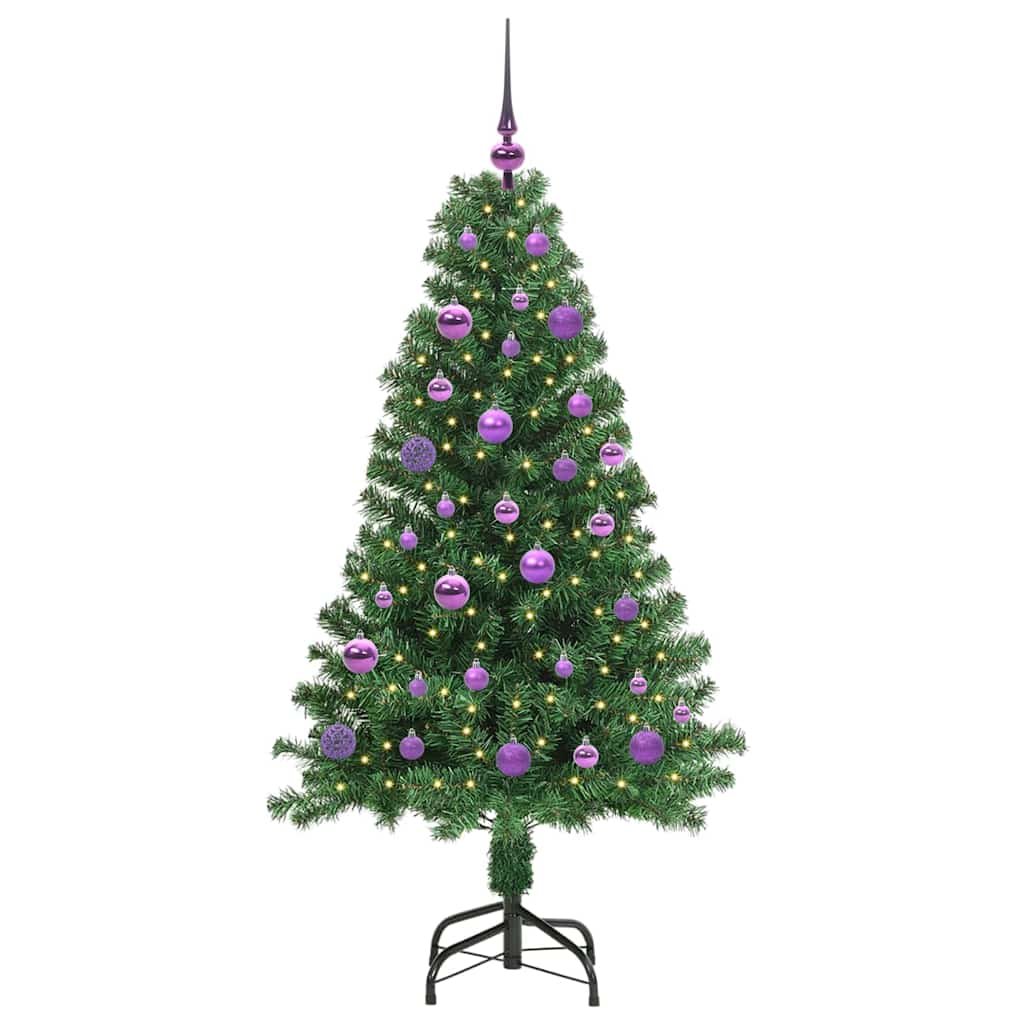 Vidaxx sapin de Noël artificiel vert 150 cm PVC et acier et plastique
