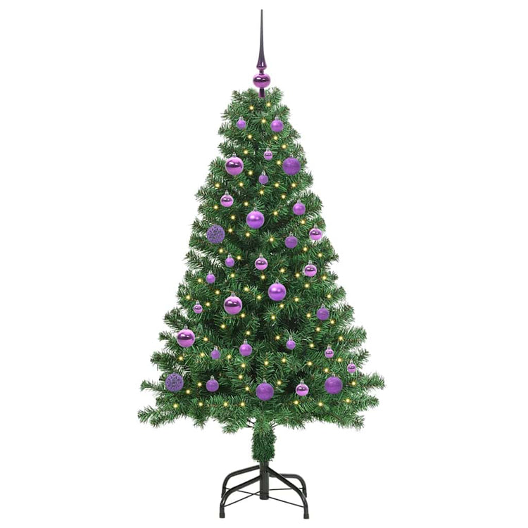 Vidaxx sapin de Noël artificiel vert 150 cm PVC et acier et plastique