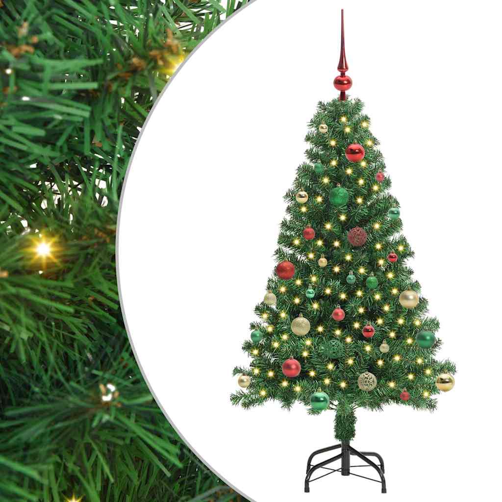 Vidaxx sapin de Noël artificiel vert 150 cm PVC et acier et plastique