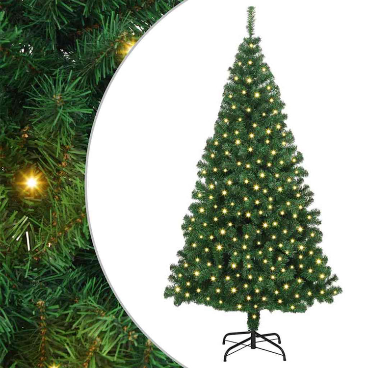 Vidaxx sapin de Noël artificiel vert 180 cm PVC et acier et plastique