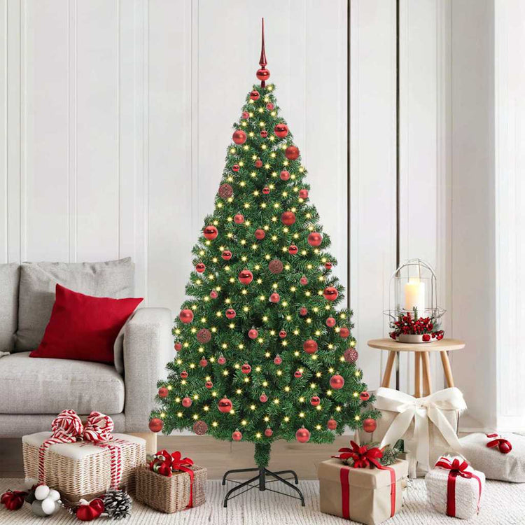 Vidaxx sapin de Noël artificiel vert 180 cm PVC et acier et plastique