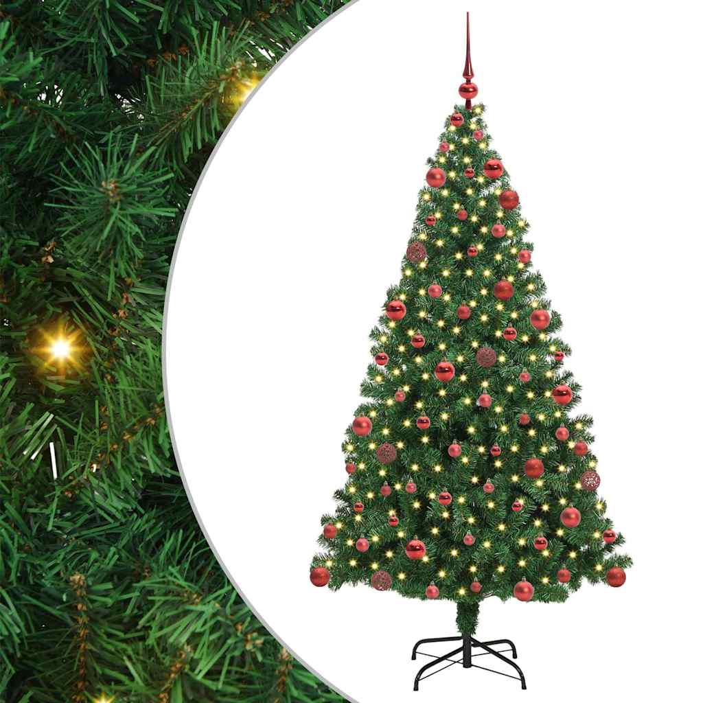 Vidaxx sapin de Noël artificiel vert 180 cm PVC et acier et plastique