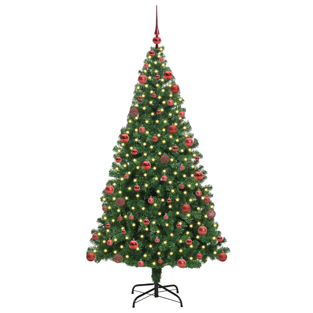 Vidaxx sapin de Noël artificiel vert 180 cm PVC et acier et plastique